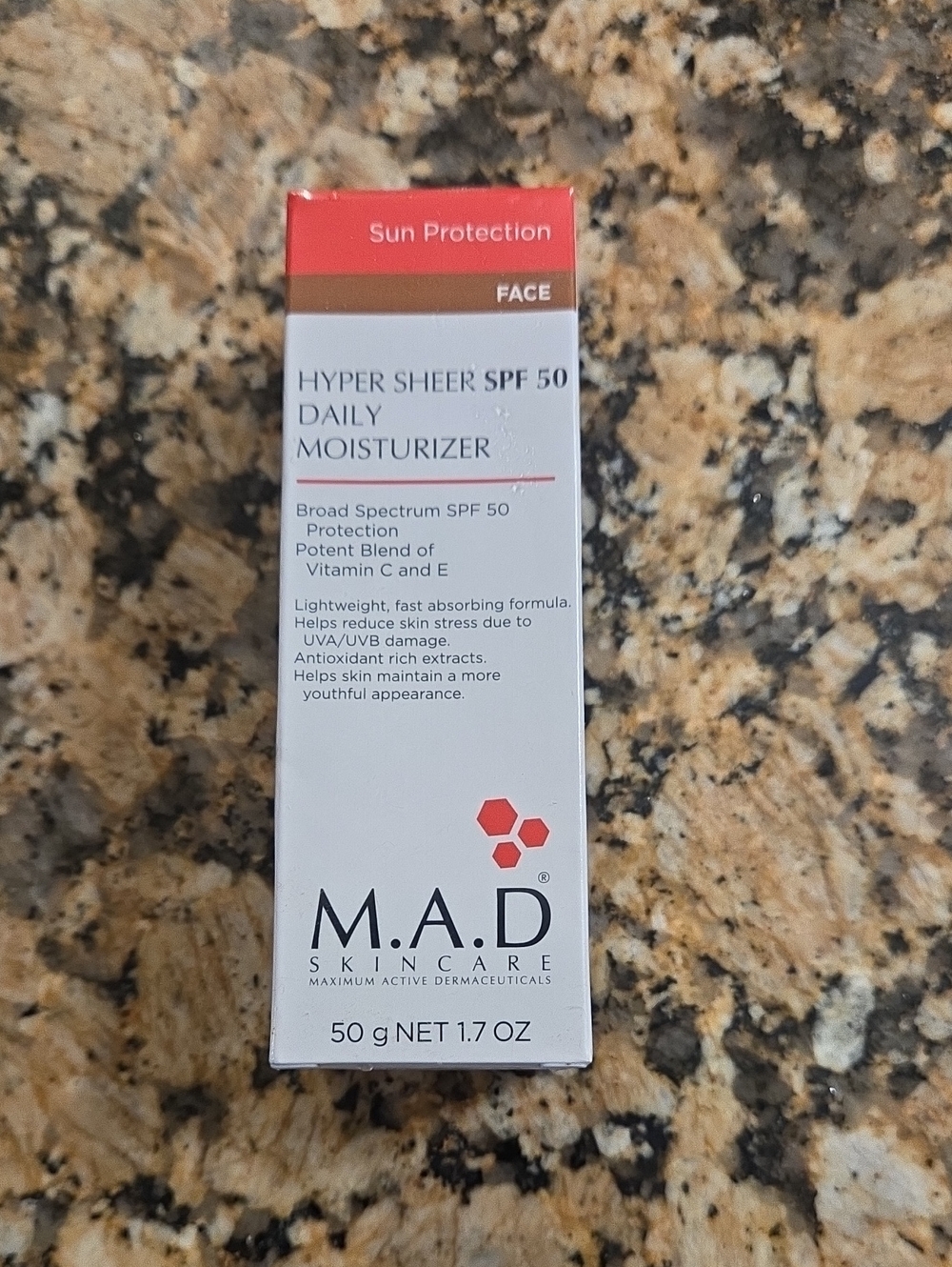 Hyper Sheer SPF 50 Daily Moisturizer โ White and Red